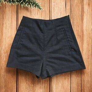 Zara Black High-Waisted Tailored Shorts